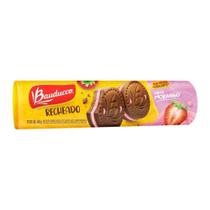 Biscoito Bauducco Recheado Morango 140g - Embalagem com 56 Unidades