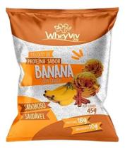 Biscoito Bolacha Banana Com Canela Whey Protein Wheyviv 45g