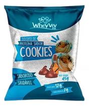 Biscoito Bolacha Cookies Com Whey Protein Wheyviv Fit 45g