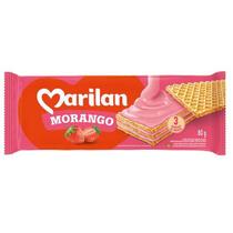 Biscoito Bolacha Wafer Morango Pacote de 115g Casquinha Fina
