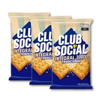 Biscoito Club Social Integral Kit 3 Packs 144g - 6x24g