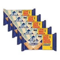 Biscoito Club Social Integral Kit 5 Packs De Bolachas 288G