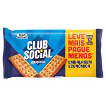 Biscoito Club Social Original com 12 Unidades