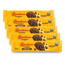 Biscoito Cookies Bauducco Chocolate E Gotas Kit 5 Unid 100G