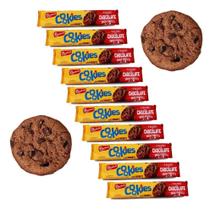 Biscoito Cookies De Chocolate Bauducco Kit 10