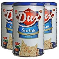 Biscoito Crackers DUX Sodas (sal reduzido) 454g (3 Latas)