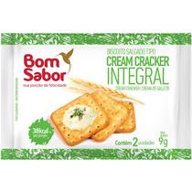 Biscoito cream cracker integral bom sabor sachê 9g c/ 180 unidades Biscoito cream cracker integral bom sabor sachê 9g c/ 180 unidades