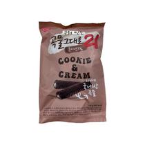 Biscoito Crispy Roll Recheado de Cookie and Cream Kemy 150g