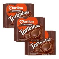 Biscoito Crocante Tortinha Chocolate Recheio Chocolate 900g