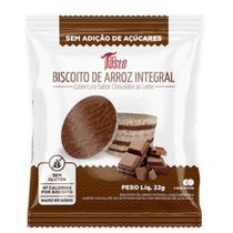 Biscoito de arroz 40% integral c/ cobertura 22g mrs taste