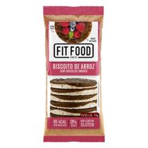 Biscoito de Arroz Chocolate Amargo Integral FIT FOOD 60g