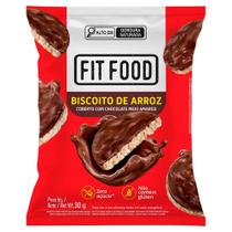 Biscoito de Arroz Cobertura Chocolate Meio Amargo Zero Açúcar Fit Food 30g Biscoito de Arroz Cobertura Chocolate Meio Amargo Zero Açúcar Fit Food 30g
