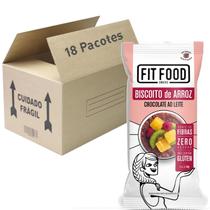 Biscoito de Arroz com Chocolate ao Leite FIT FOOD 60g (18x)