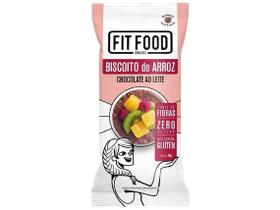 Biscoito de Arroz Com Chocolate ao Leite Sem Glúten FitFood 70g