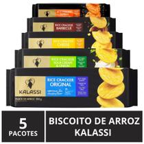Biscoito De Arroz Importado, 5 Pacotes De 100G, Kalassi
