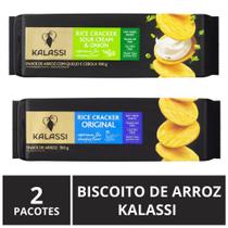 Biscoito de Arroz Importado, Kalassi, 2 Pacotes de 100g