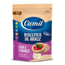 Biscoito de Arroz Integral Camil com Chia e Linhaça 150g