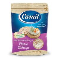Biscoito de Arroz Integral Chia e Linhaça CAMIL 150g