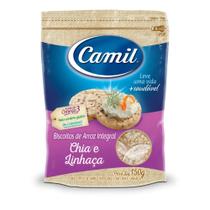 Biscoito de Arroz Integral com Chia e Linhaça Camil 150g