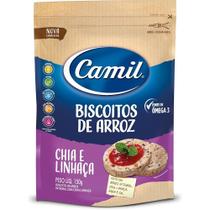 Biscoito de Arroz Integral com Chia e Linhaça Camil 150g