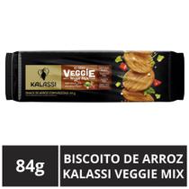 Biscoito de Arroz, Kalassi Veggie, Mix Vegetais, Pacote 84g