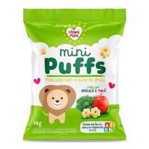 Biscoito de Arroz Mini Puffs Brócolis e Maçã Zero Glúten, Integral Nhami Mami 15g