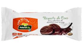 Biscoito de coco coberto com chocolate Natural Life 140g