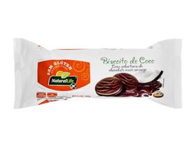 Biscoito de Coco com Cobertura de Chocolate Sem Glúten 140g - Natural Life Biscoito de Coco com Cobertura de Chocolate Sem Glúten 140g - Natural Life