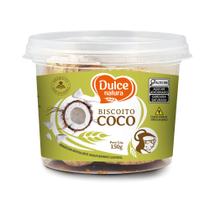 Biscoito de coco Dulce Natura 150g Kit com 12 und