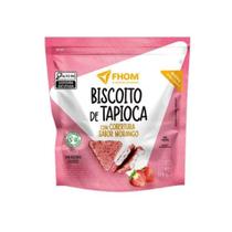 Biscoito De Tapioca Com Cobertura Sabor Morango Fhom 60G Biscoito De Tapioca Com Cobertura Sabor Morango Fhom 60G