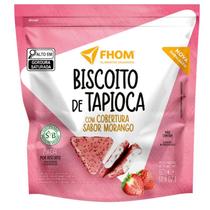 Biscoito de Tapioca com Morango 60g Vegano Sem Glúten FHOM