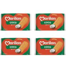 Biscoito Doce Especial Marilan Sabor Coco Kit 4 Un 350g cada