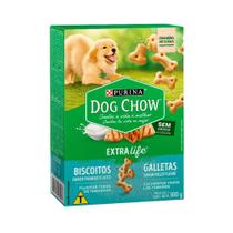 Biscoito Dog Chow Extra Life para Cães Adultos Fihlotes Sabor Frango e Leite 300gr - PURINA