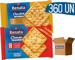Biscoito em Sache Renata Cream Cracker e Cracker Integral - 360 und