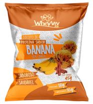 Biscoito Fit Banana com Whey Protein de 45 g com 05 Unidades- Wheyviv
