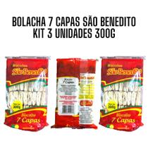 Biscoito Folhado 7 Capas 300g - São Benedito - kit com 3 unidades Biscoito Folhado 7 Capas 300g - São Benedito - kit com 3 unidades