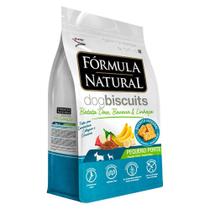 Biscoito Fórmula Natural Dog Biscuits Batata Doce, Banana e Linhaça para Cães Adultos Raças Minis e Pequenas - 250 g