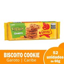 Biscoito Garoto Caribe Cookie 60g - Embalagem com 52 Unidades