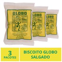 Biscoito Globo Rio de Janeiro, Salgado, 3 Pacotes 30g