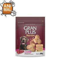 Biscoito Gran Plus Para Cães Adultos de Todos os Portes Sabor Carne 300g.