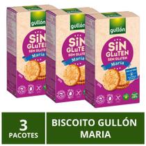 Biscoito Gullón, Maria, 3 Pacotes De 380G, Sem Glúten