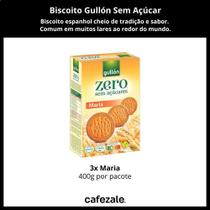 Biscoito Gullón, Maria, 3 Pacotes De 400G, Sem Açúcar
