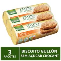 Biscoito Gullón Sem Açúcar, Crocant, 3 Pacotes de 280g