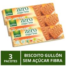 Biscoito Gullón Sem Açúcar, Fibra, 3 Pacotes de 170g