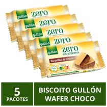 Biscoito Gullón Sem Açúcar, Wafer Chocolate, 5 Pacotes