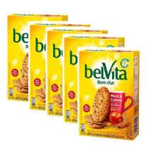 Biscoito Integral Belvita Maçã e Canela 75g Kit 5 caixas