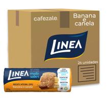 Biscoito Integral Linea Banana e Canela Kit 24 Pacotes 120g