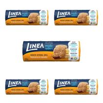 Biscoito Integral Linea Banana E Canela Kit 5 Pacotes 120G