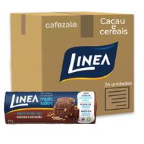 Biscoito Integral Linea Cacau e Cereais Kit 24 Pacotes 100g