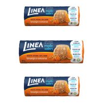 Biscoito Integral Linea Laranja e Cenoura Kit 3 Pacotes 100g